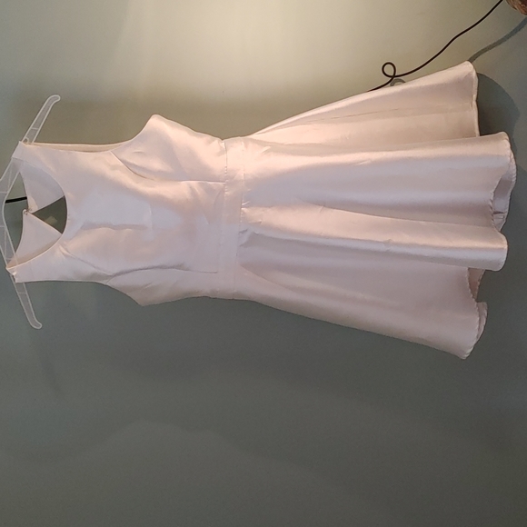 Ivory Backless Dress with A Line Skirt. Size Large - Picture 1 of 11